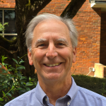 Dr. Barry Pryor, mycologist, in the Cordley Hall courtyard at OSU