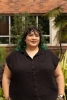 Daniella Echeverria standing outside in Cordley's courtyard