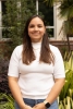 Lluvia Vargas standing outside in Cordley's courtyard